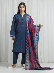 Printed Khaddar Suit - EWU6A3-37037-3P