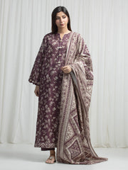 Printed Khaddar Suit - EWU6A3-37001-3P