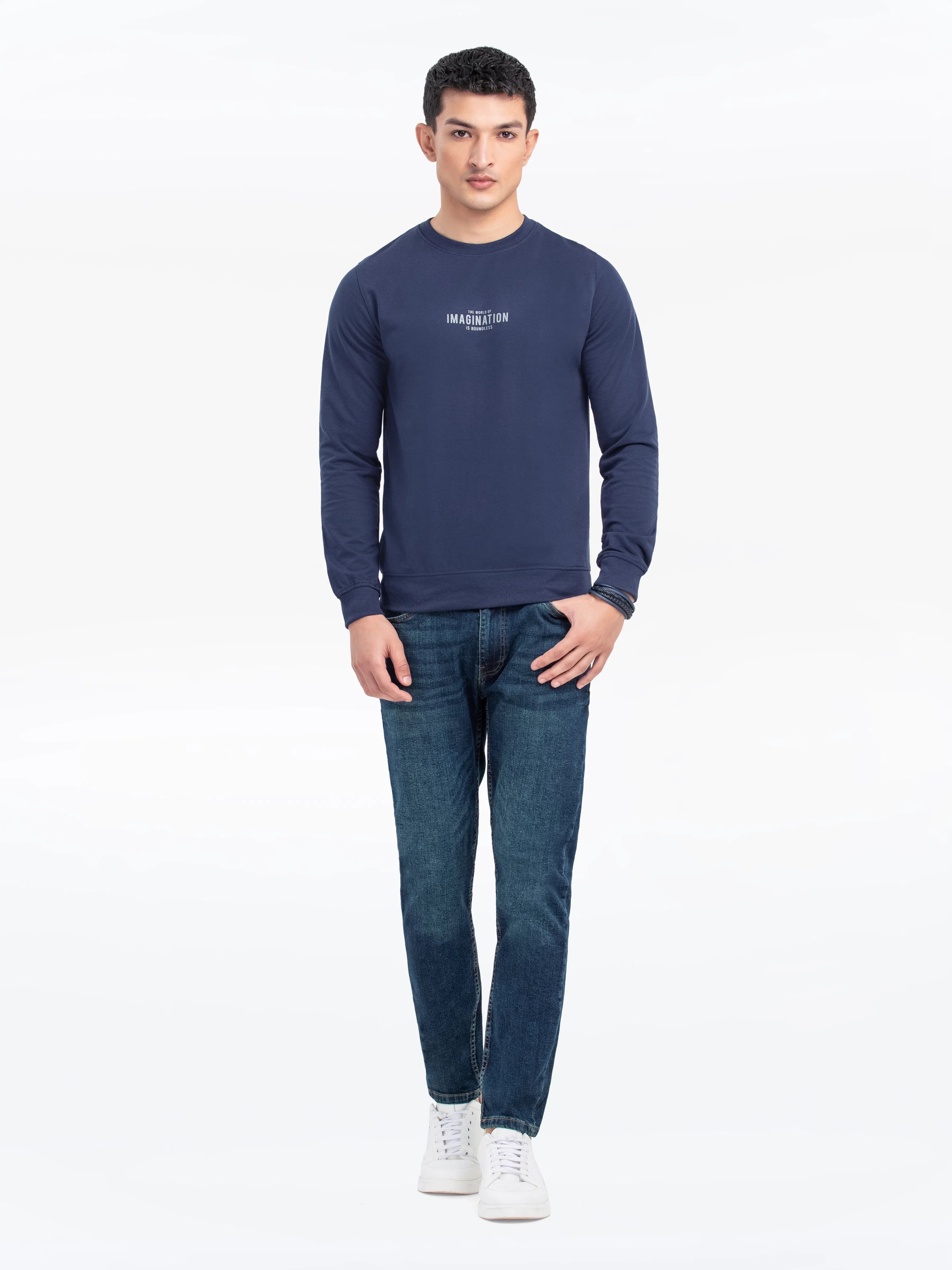 Men's Navy Blue Sweatshirt - EMTSS24-005