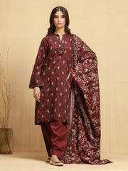 Unstitched Printed Khaddar Suit - EWU5A3-36021-3P