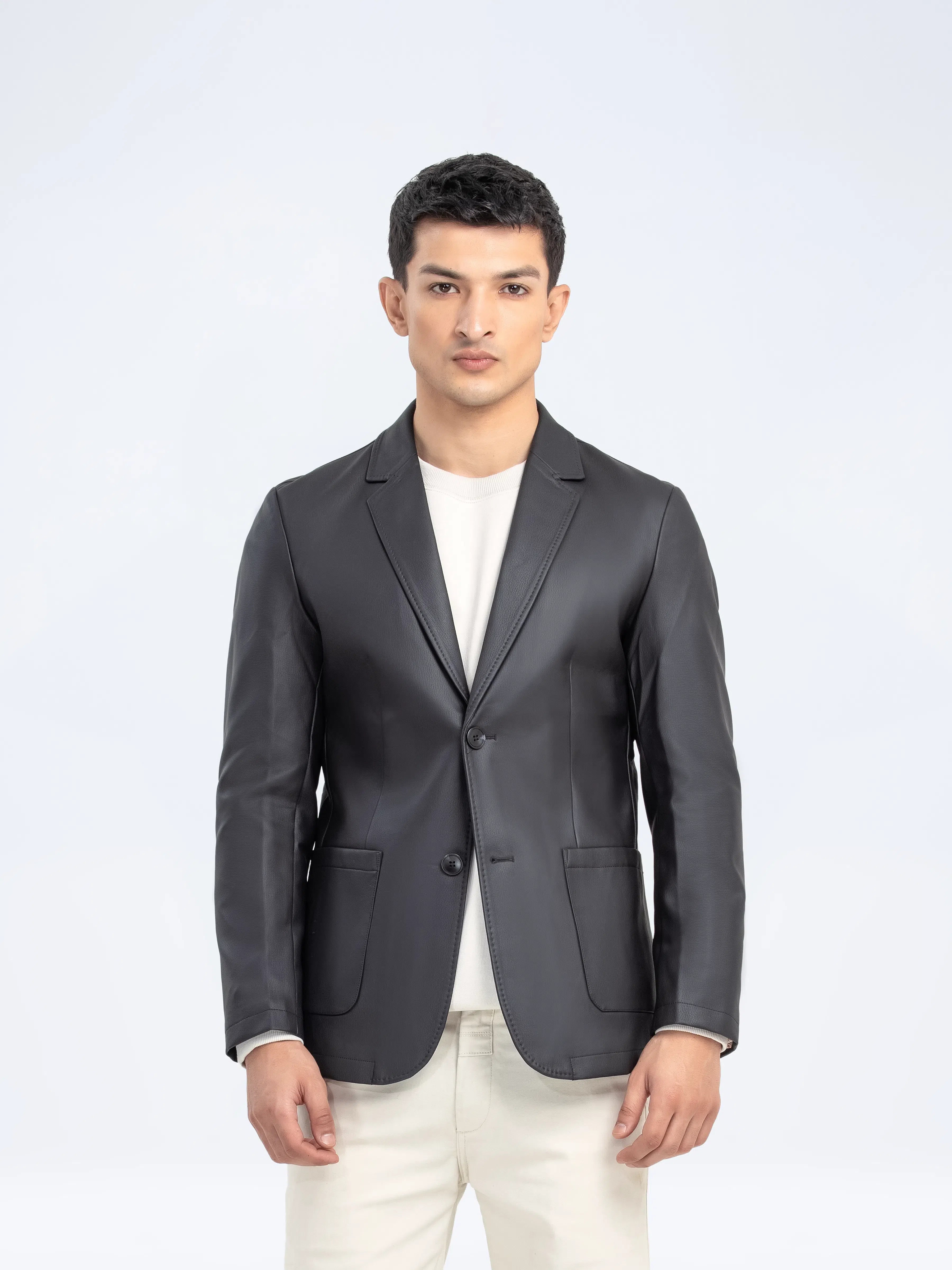 Men's Leatherette Blazer - FMTB24-024