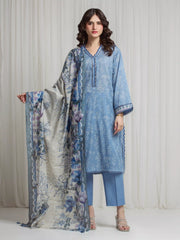 Printed Zari Lawn Suit - EWU6M6-092-3P