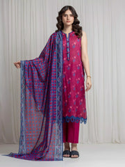 Printed Zari Lawn Suit - EWU6M6-078-3P