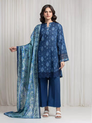 Printed Zari Lawn Suit - EWU6M6-104-3P