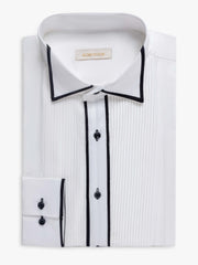 Front Pleated Tuxedo Shirt - ECMTST6-1001