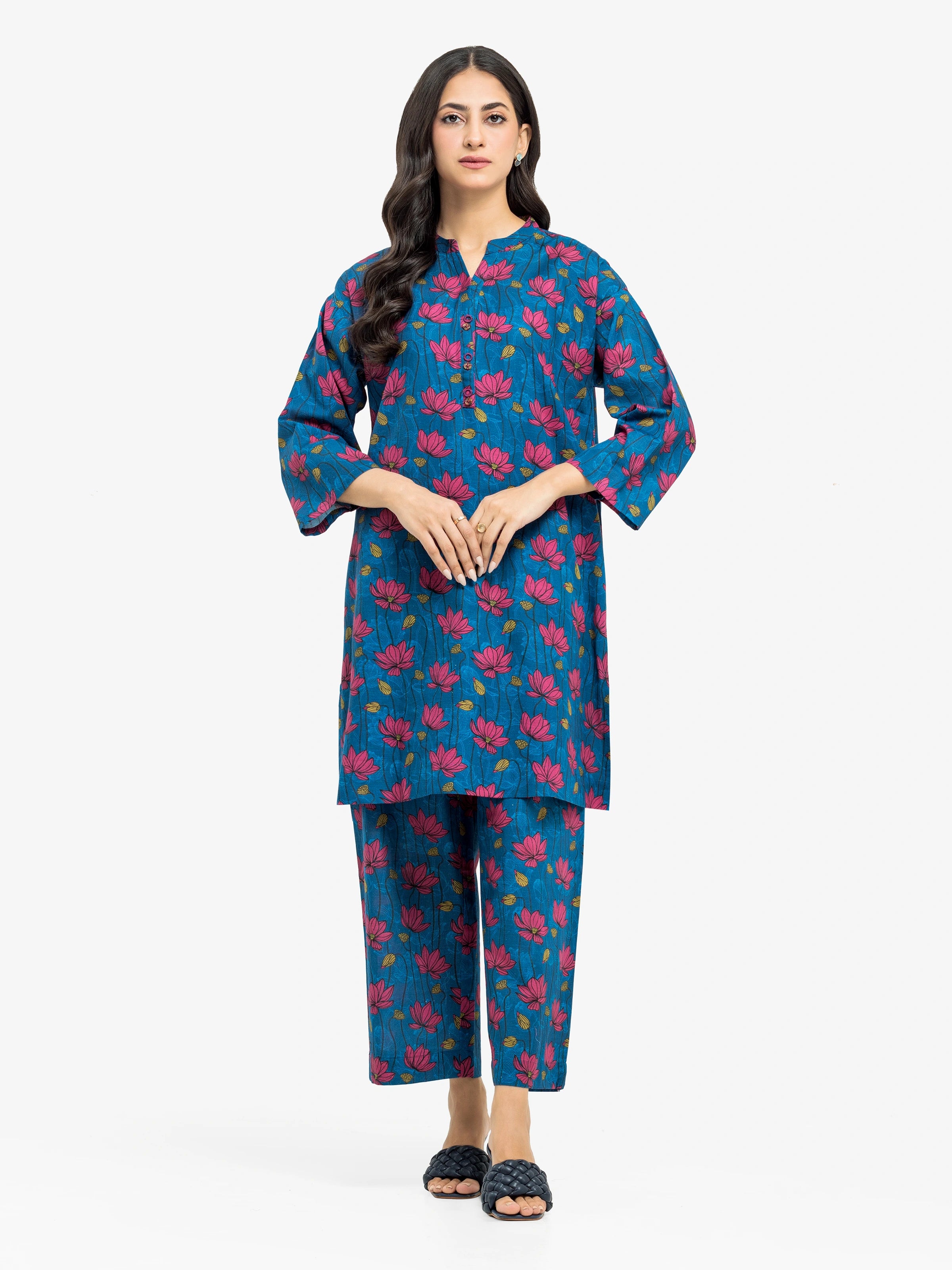 Pret 2Pc Printed Khaddar Co-Ord Set - EWTKP24-81414ST