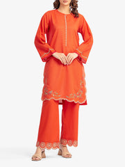 Pret 2Pc Embroidered Lawn Slub Shirt Trouser - EWTKE5-82104ST