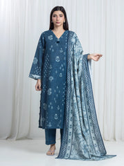 Printed Khaddar Suit - EWU6A3-37163-3P