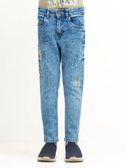 Boy's Mid Blue Denim Pant - EBBDP5-030