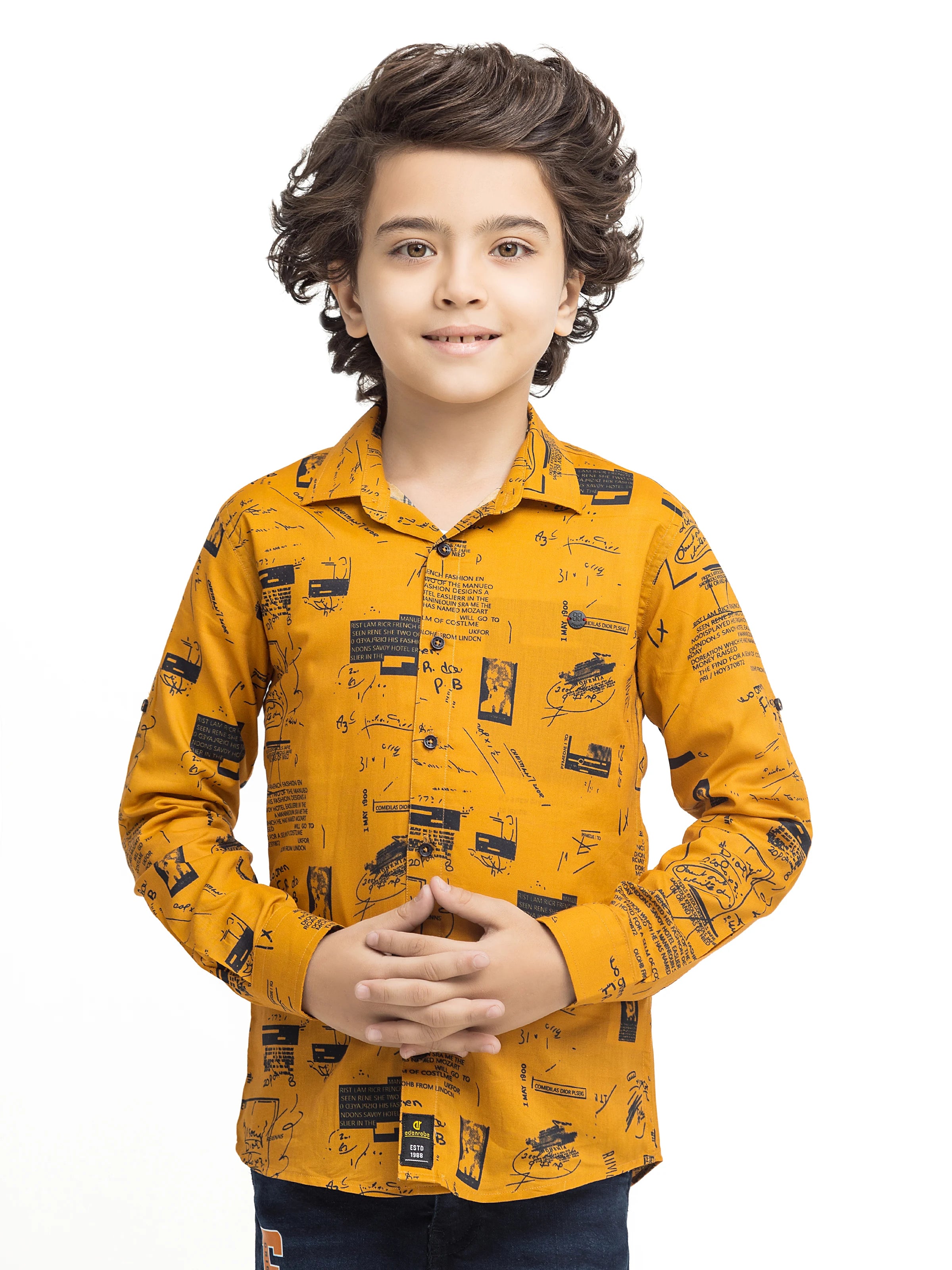 Boy's Mustard Shirt - EBTS5-27609