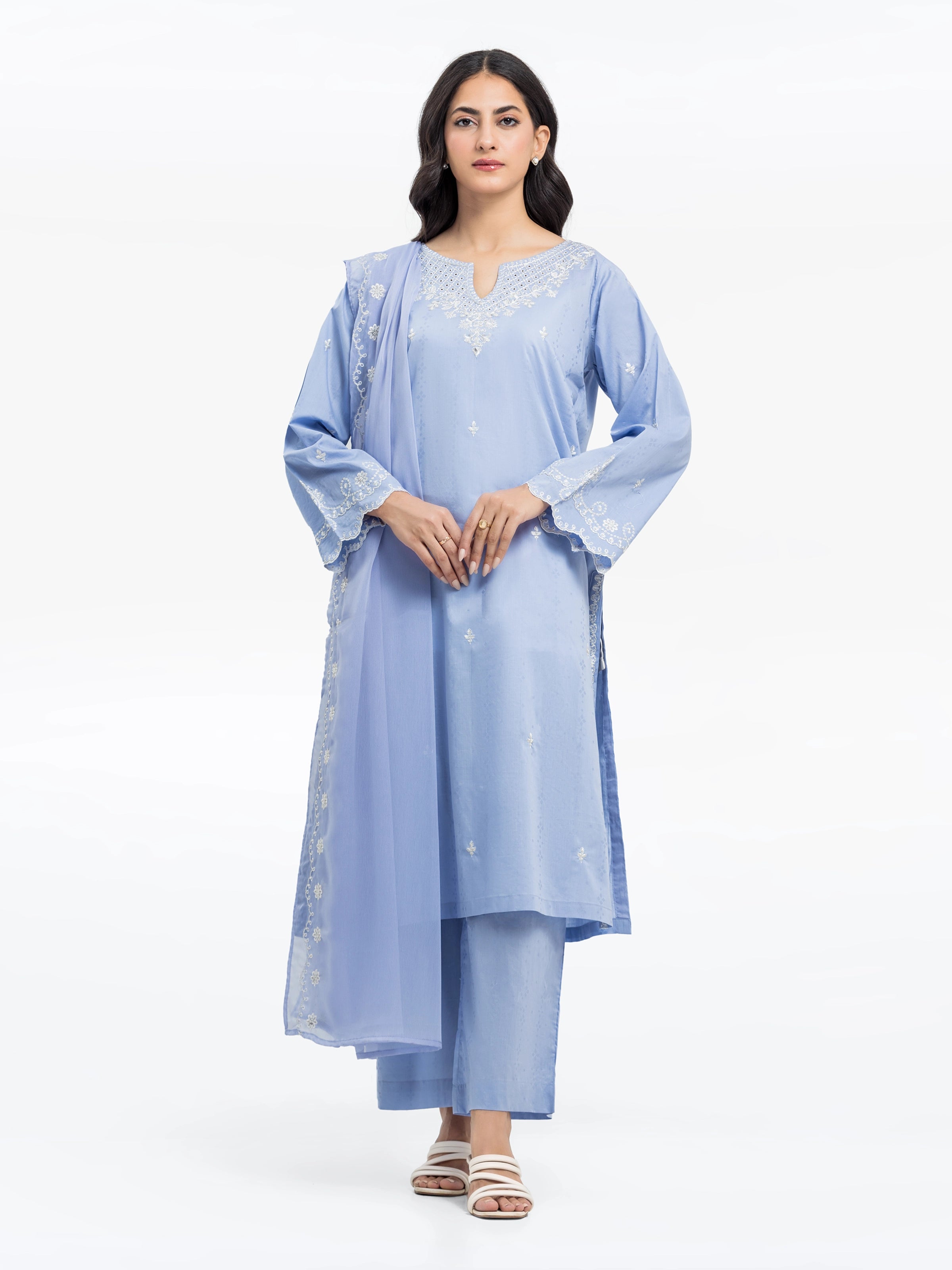 Pret 3Pc Embroidered Dobby Suit - EWTKE24-81331-3P