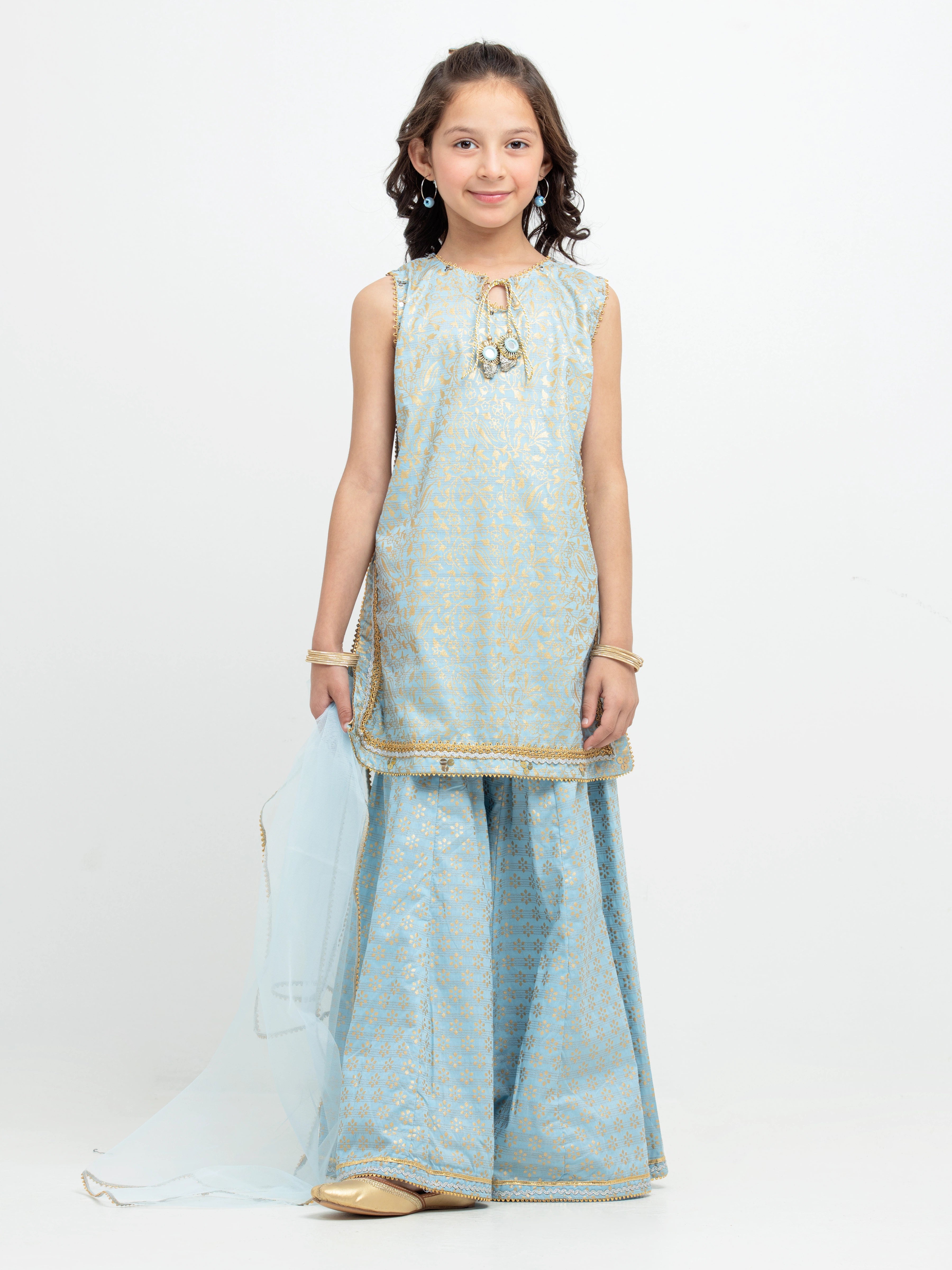 Girl's Light Blue Pret - EGTPL5-50031-3P