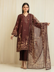 Unstitched Embroidered Silk Suit - EWU6V16-33538-3P