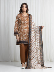 Printed Khaddar Suit - EWU6A3-37025-3P