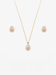 Teardrop Halo Gold Set - EAWJS5-013