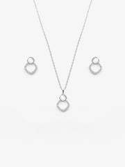 Silver Bloom Beauty Jewelry Set - EAWJS5-008