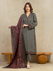 Unstitched Printed Khaddar Suit - EWU5A3-36116-3P