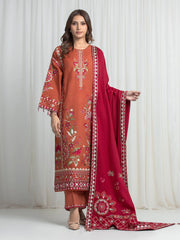 Embroidered Khaddar Suit - EWU6V11-34009-3P