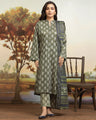 Unstitched Dark Olive Printed Khaddar 3 Piece - EWU24A3-29821-3P