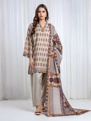 Printed Khaddar Suit - EWU6A3-37044-3P