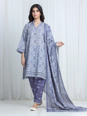 Printed Khaddar Suit - EWU6A3-37203-3P