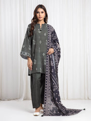 Printed Khaddar Suit - EWU6A3-37082-3P