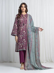 Printed Khaddar Suit - EWU6A3-37022-3P