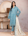 Unstitched Dark Turquoise Printed Lawn 3 Piece - EWU5A1-35000-3P