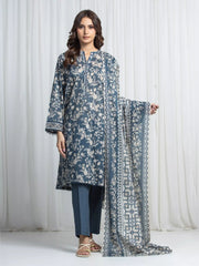 Printed Khaddar Suit - EWU6A3-37026-3P