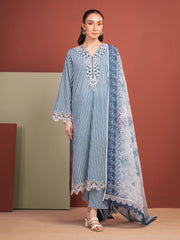 Unstitched Embroidered Lawn Suit - EWU5V1-31497-3P