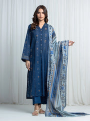 Printed Khaddar Suit - EWU6A3-37017-3P