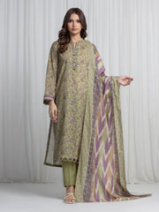Printed Khaddar Suit - EWU6A3-37016-3P