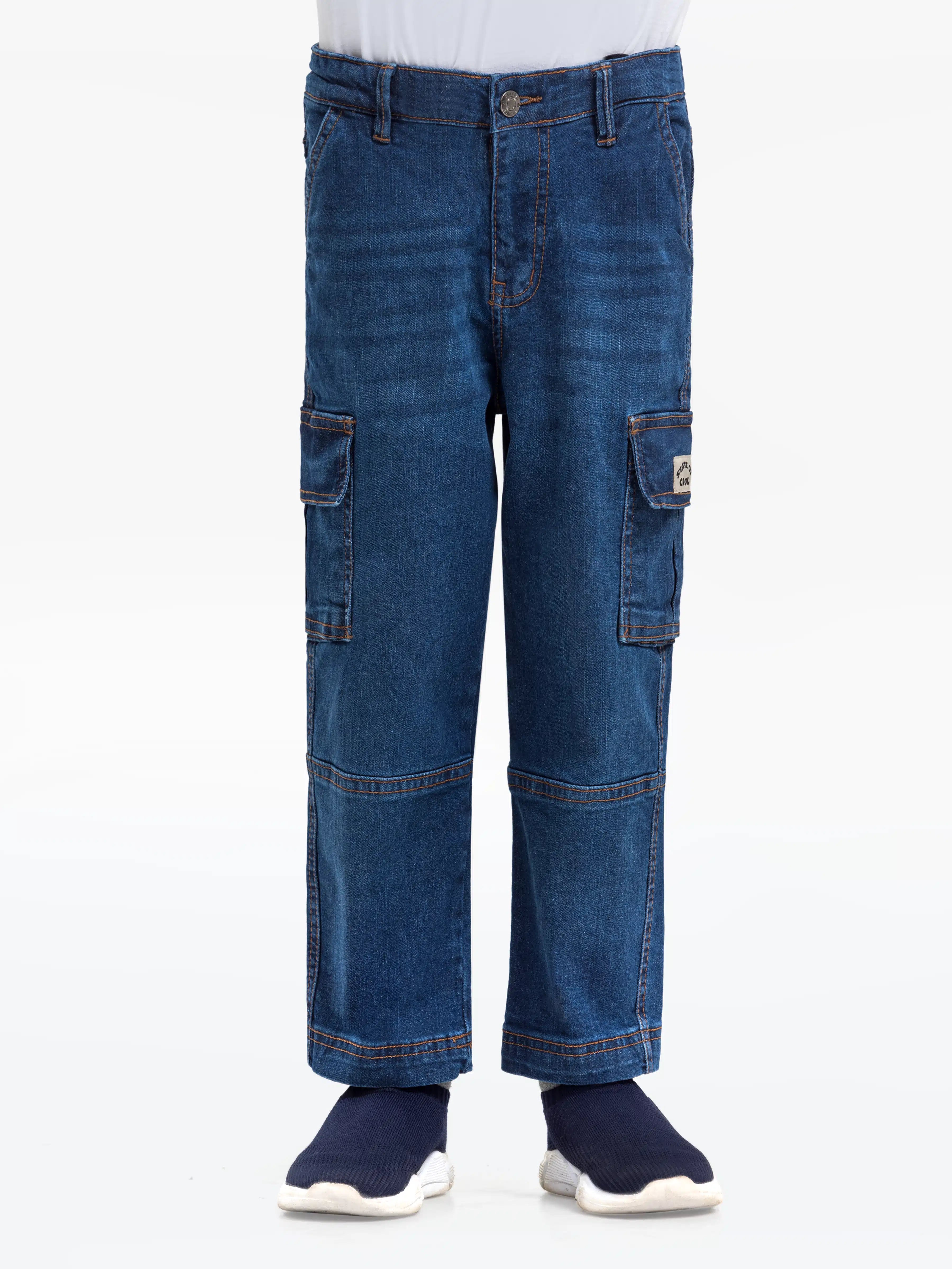 Boy's Dark Blue Denim Pant - EBBDP24-028