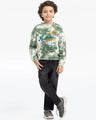 Boy's Cream & Green Sweatshirt - EBTSS24-006