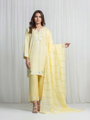 Embroidered Karandi Suit - EWTKED6-86077-3P