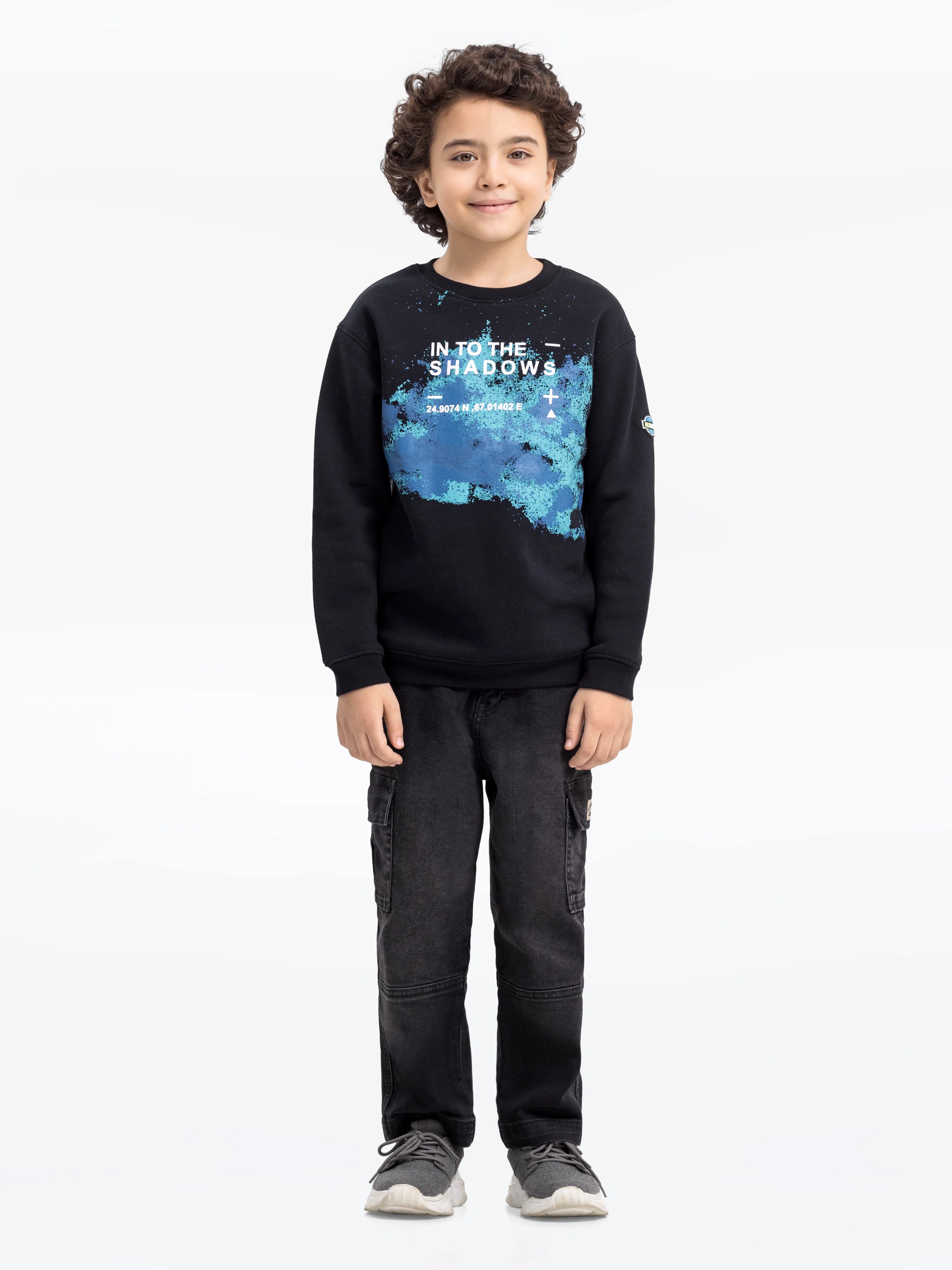 Boy's Black Sweatshirt - EBTSS24-016