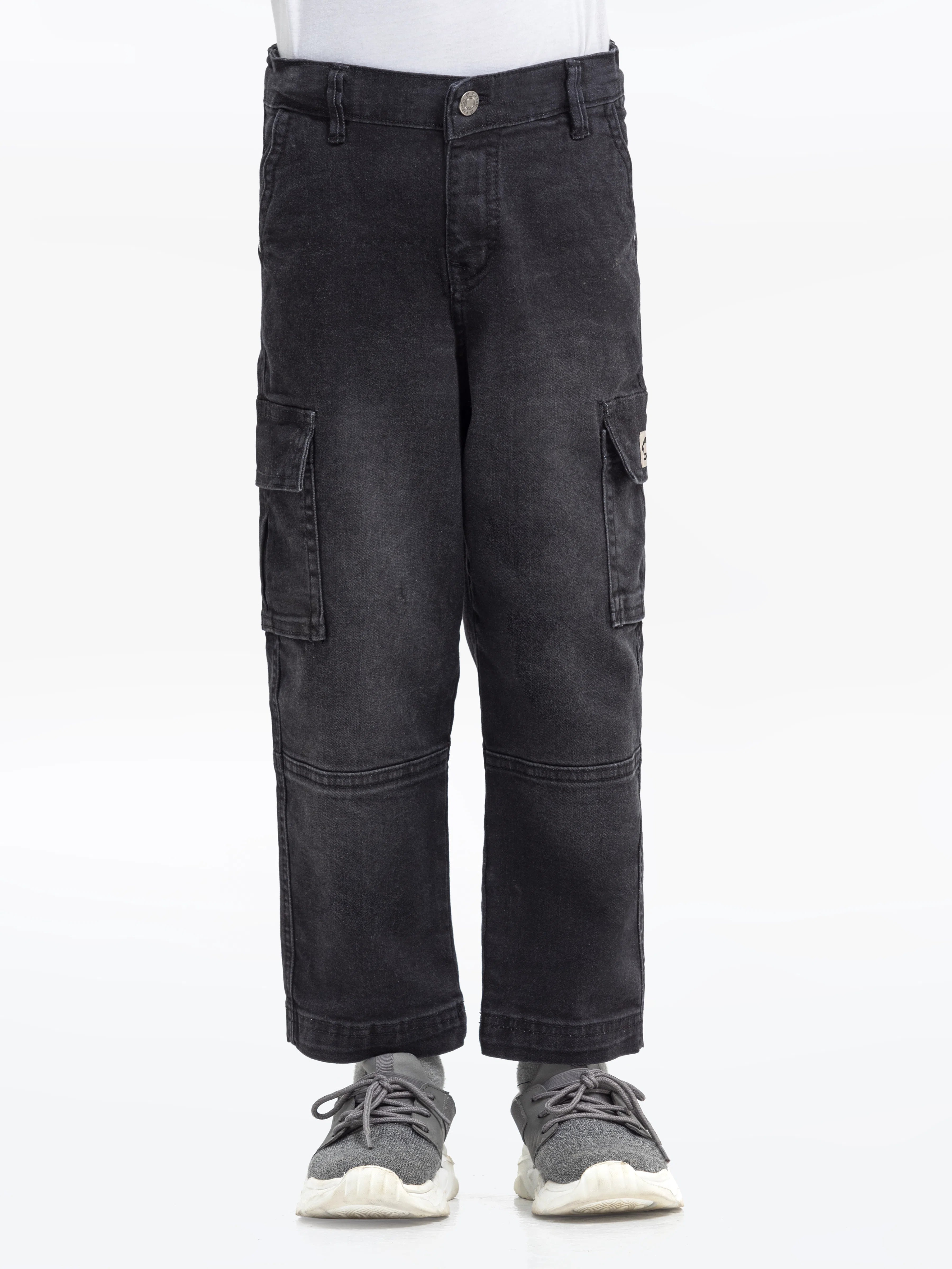 Boy's Charcoal Denim Pant - EBBDP24-029