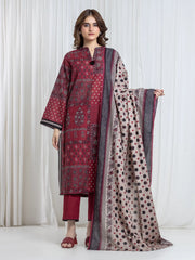 Printed Khaddar Suit - EWU6A3-37107-3P