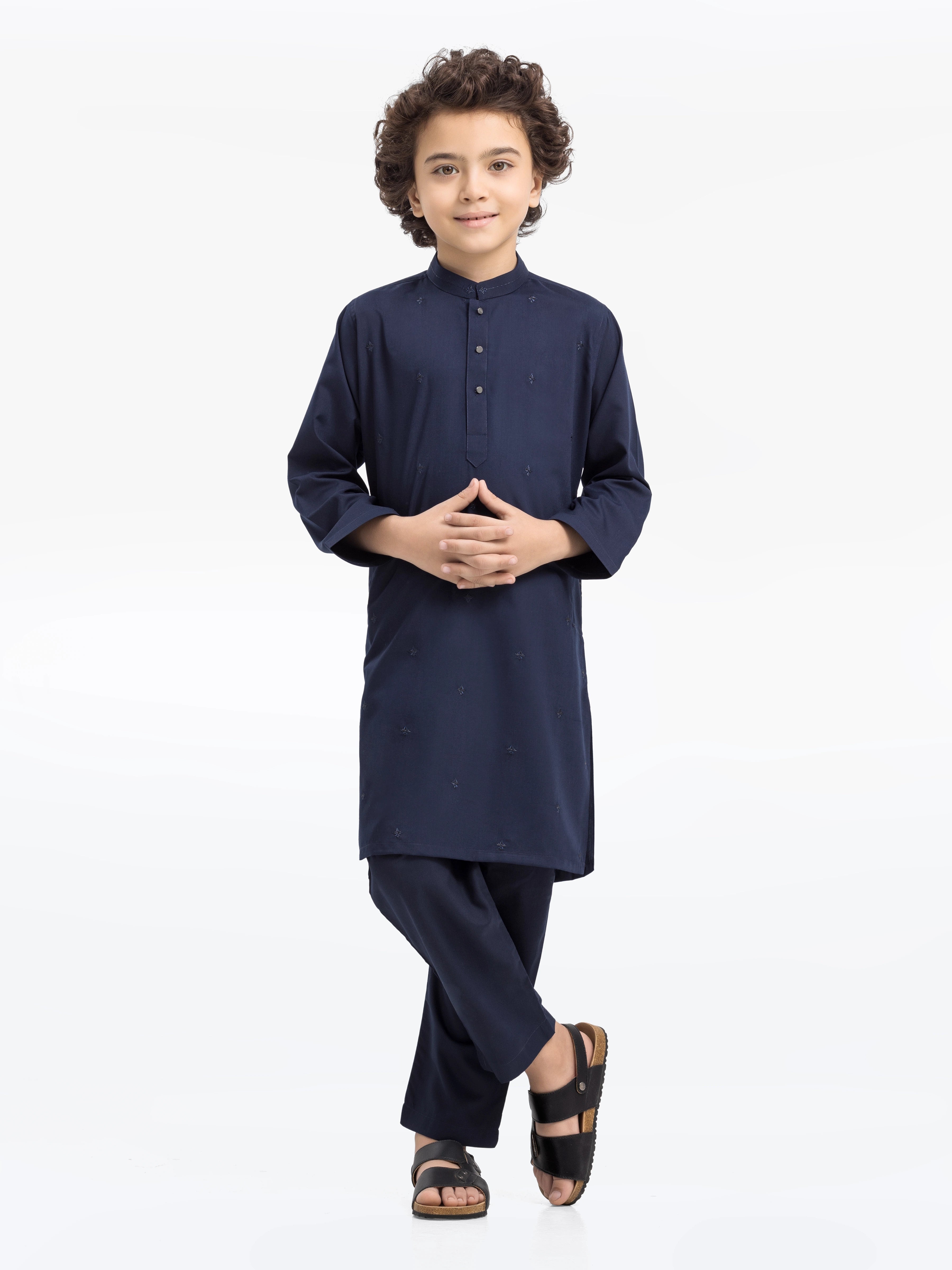 Boy's Navy Blue Kurta Pajama - EBTKP24-007