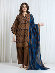 Printed Khaddar Suit - EWU6A3-37103-3P