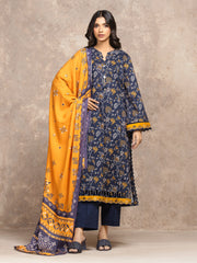 Unstitched Printed Khaddar Suit - EWU5M3-038-3P