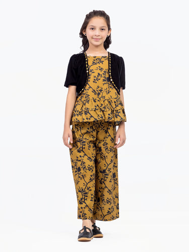 Girl's Mustard Co-ord Set - EGTKP5-70805ST