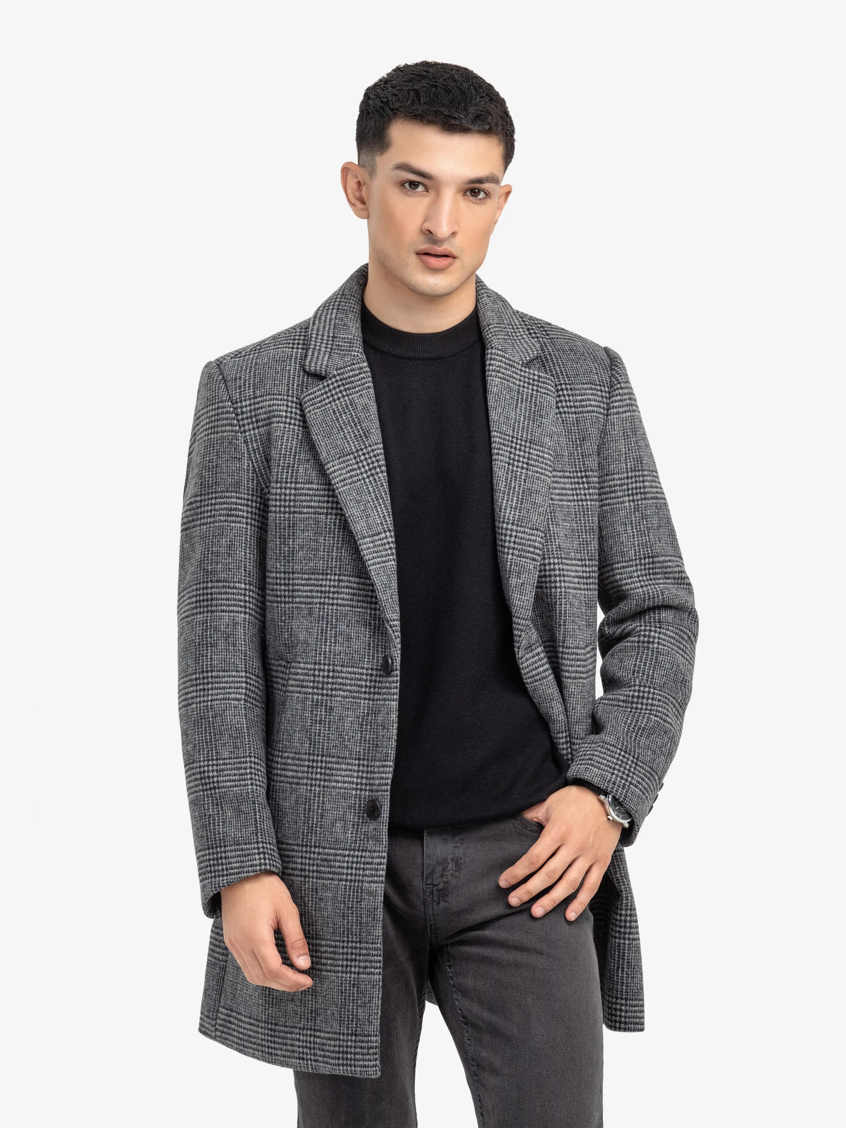 Men's Grey Coat - EMTC24-002