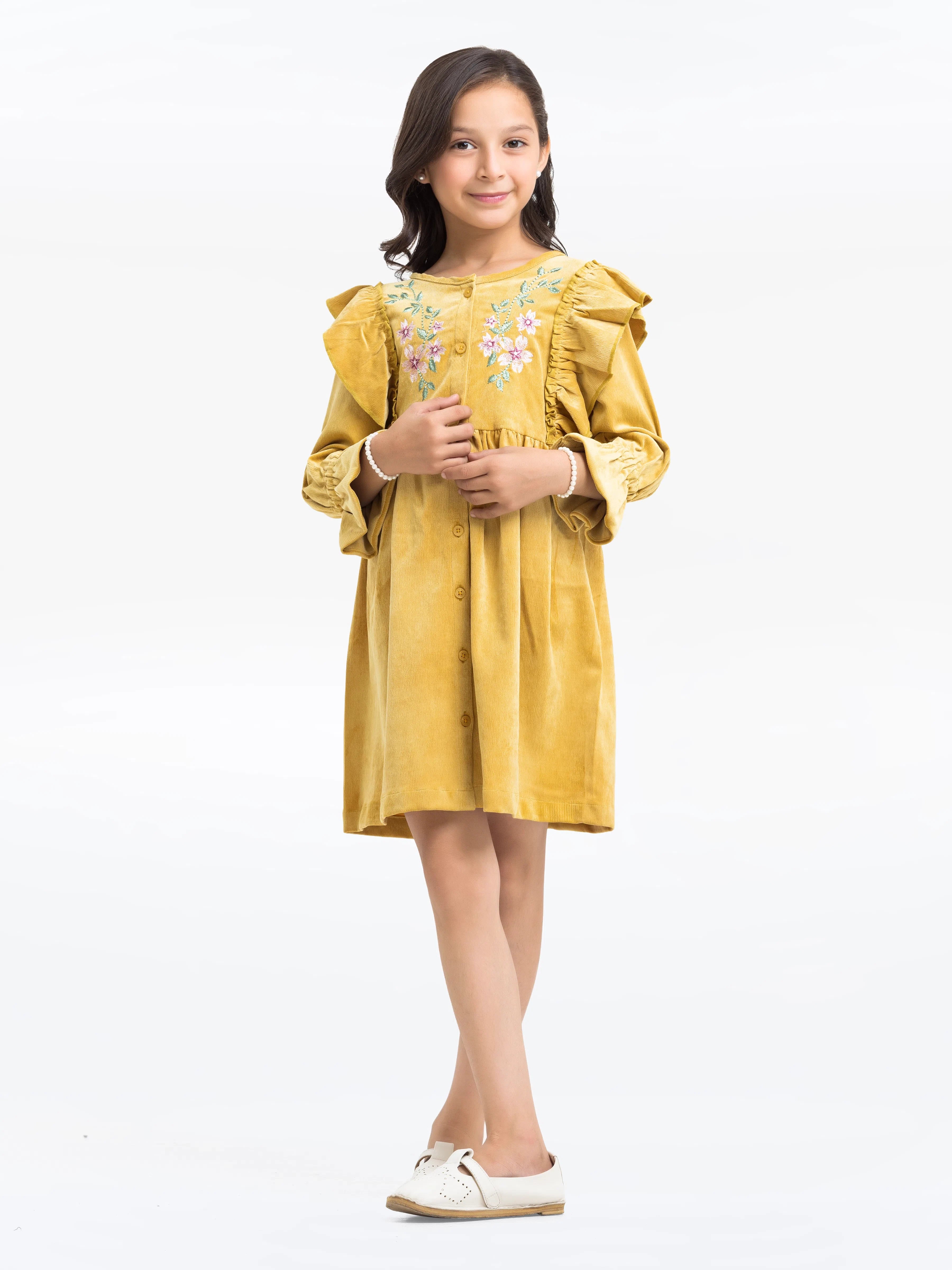 Girl's Golden Frock - EGTFK23W-200062