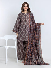 Printed Khaddar Suit - EWU6A3-37178-3P