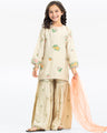 Girl's Beige Pishwas - EGTKE23-70731-3P