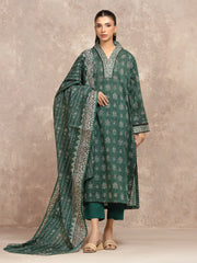 Unstitched Printed Khaddar Suit - EWU5A3-36040-3P
