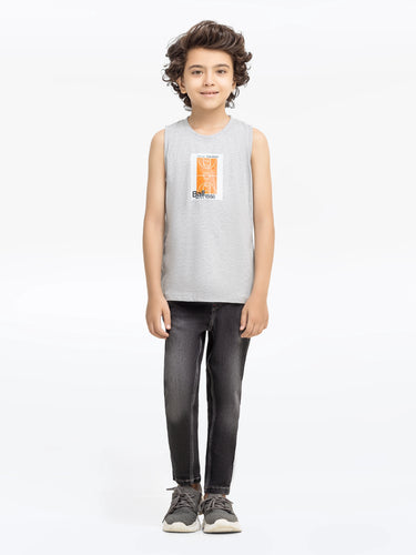 Boy's Dark Grey Denim Pant - EBBDP5-014