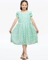 Girl's Light Green Frock - EGTF24S-200085