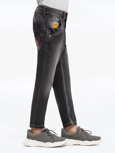 Boy's Dark Grey Denim Pant - EBBDP5-014
